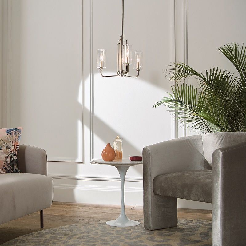 QN-KIMROSE3-PN KIMROSE Polished Nickel/Clear// подвесной E14 3х40  х   