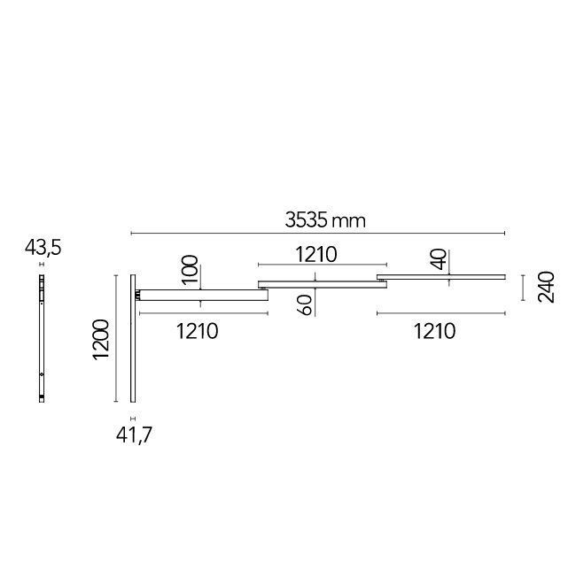 F1090031 BLACK FLAG BLACK/// настенный LED 1х75  х   