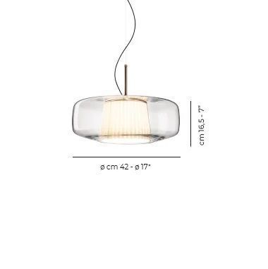 PLISSE' SPG CR/PS BR2 3000 DIM2    MATT BRONZE/CRYSTAL// подвесной LED 1х12  х   