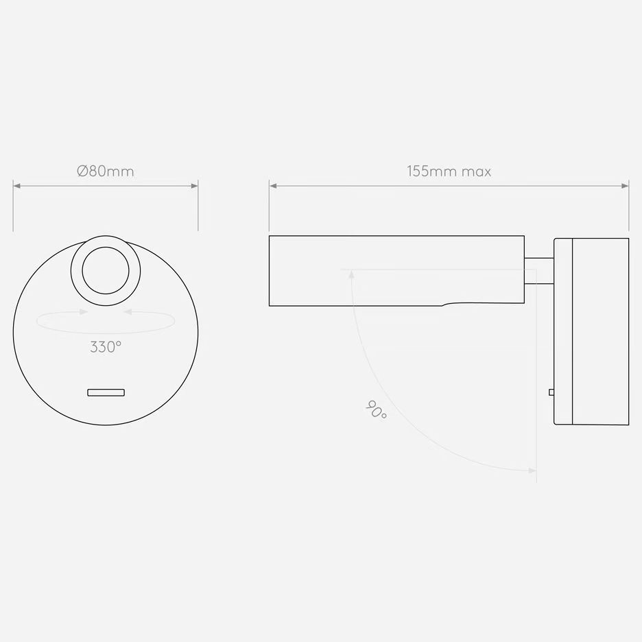 1058225 ENNA Matt White/Matt White//прозрачный настенный LED 1х4.5  х   