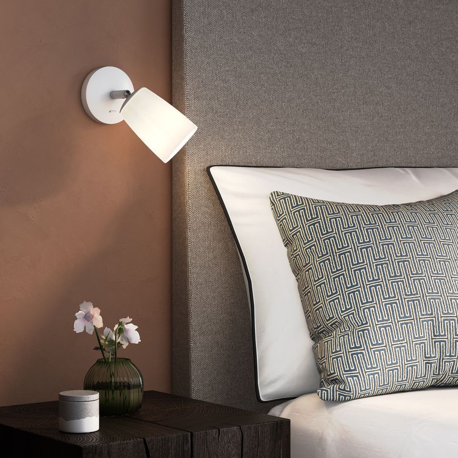 1467004 CARLTON matt white/nickel/beige// настенный G9 LED 1х5  х   