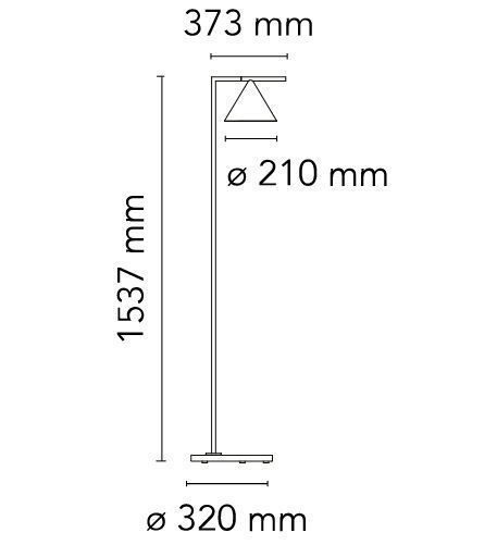F1530059 CAPITAN FLINT white marble/brushed brass//white напольный LED 1х20  х   