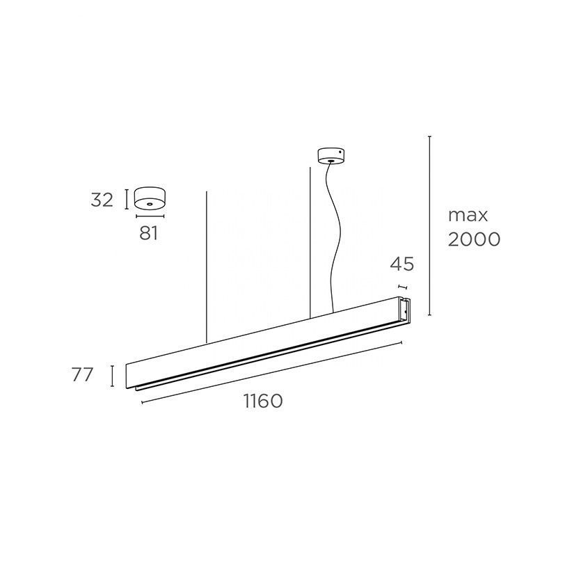 354 51 50 85 LINEA corten///transparent подвесной LED 1х31  х   