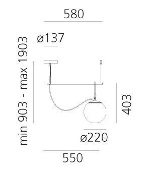 1273 010A NH black/brass/white// подвесной E27 1х15  х   