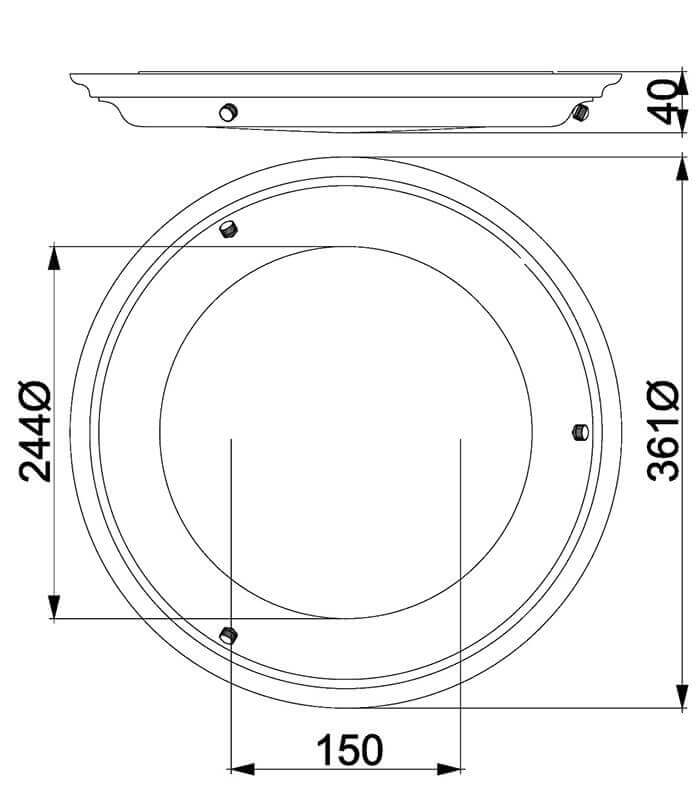 WELLAND-F-AB WELLAND матовая латунь///матовый потолочный LED 1х25  х   