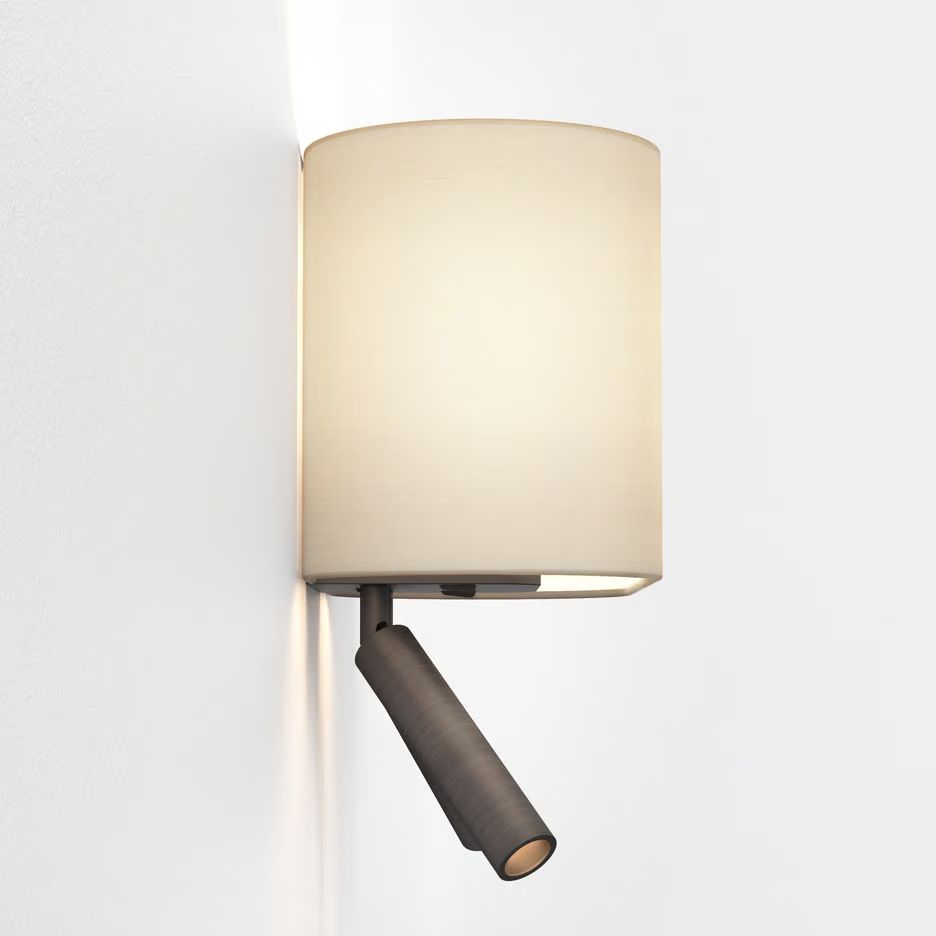 1433006+5043001 VENN Reader Twin Bronze/Putty//прозрачный настенный E27 LED 1х12 LED 2х3.3   