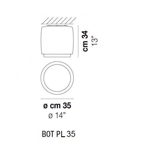 BOT PL35 BC/CR  WHITE/WHITE// подвесной E27 3х23  х   