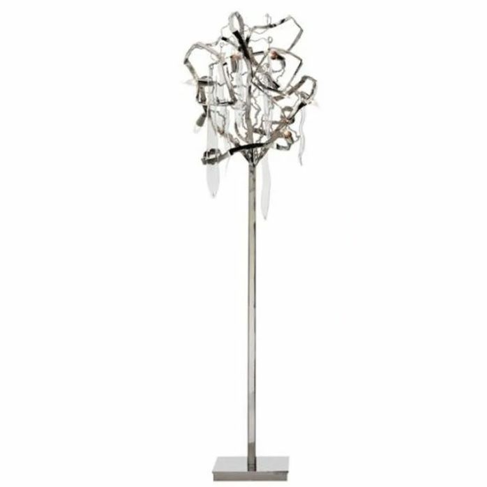 DF215N DELPHINIUM nickel/transparent//прозрачный напольный E14 7х40  х   