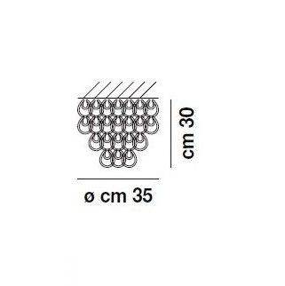 MINIGIOGALI PL35 CR  chrome /clear потолочный E14 2х100  х   