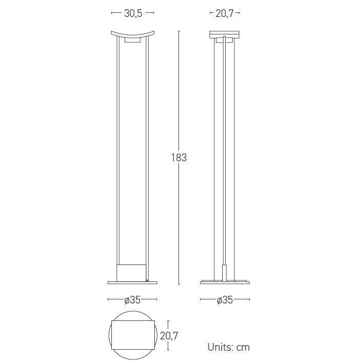 MCP102L MCP BLACK/BLACK// напольный LED 1х40  х   