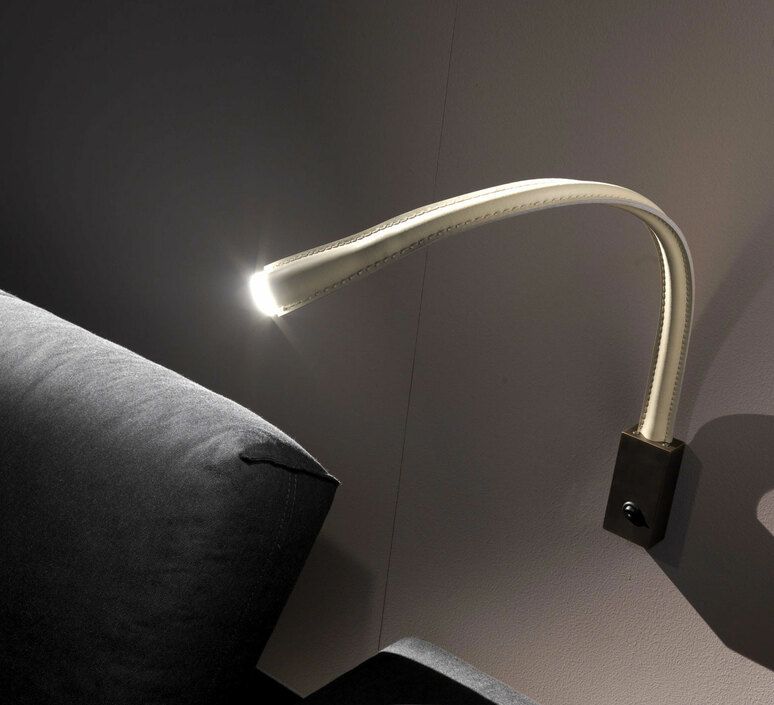 ACAM.000353 FLEXILED SATIN BRONZE/Ivory leather// настенный LED 1х3  х   