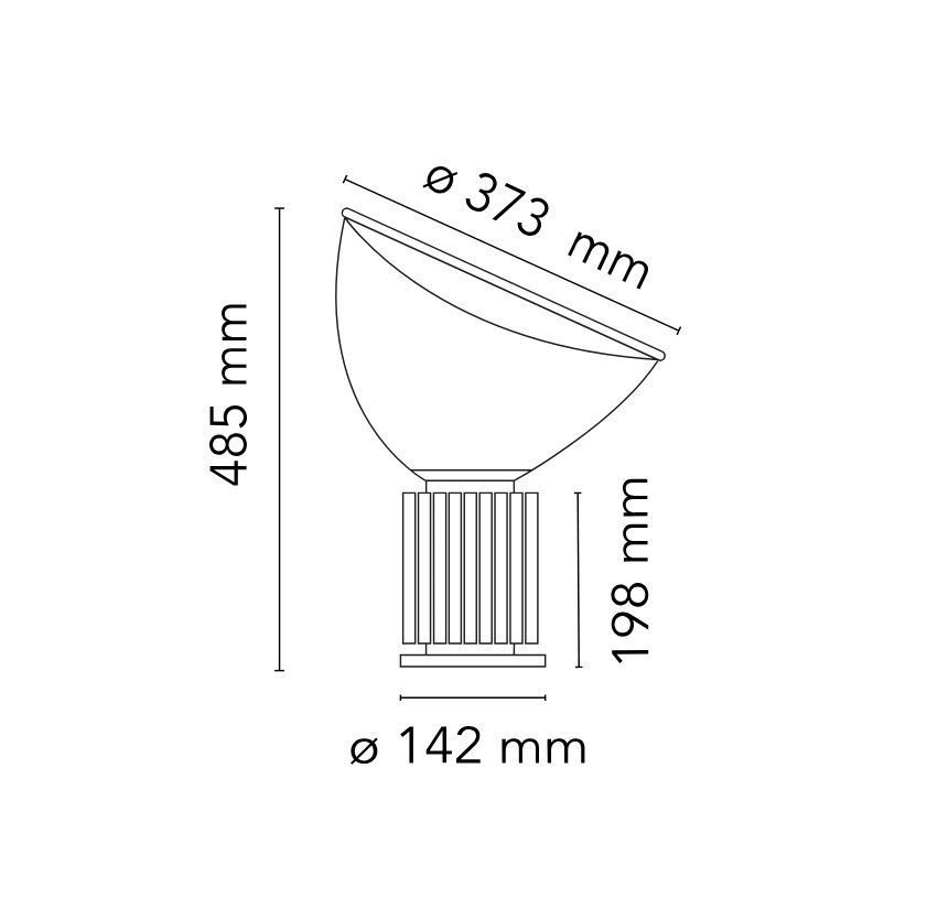 F6604046 TACCIA SMALL Bronze/Clear// настольный LED 1х16  х   