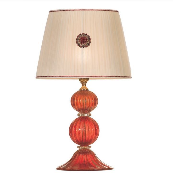 L 934 M  antique gold-red/white // настольный E27 1х60  х   