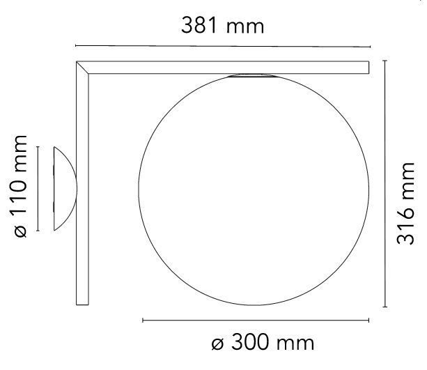 F3179030 IC Light C/W2 black/white// настенный E27 1х205  х   