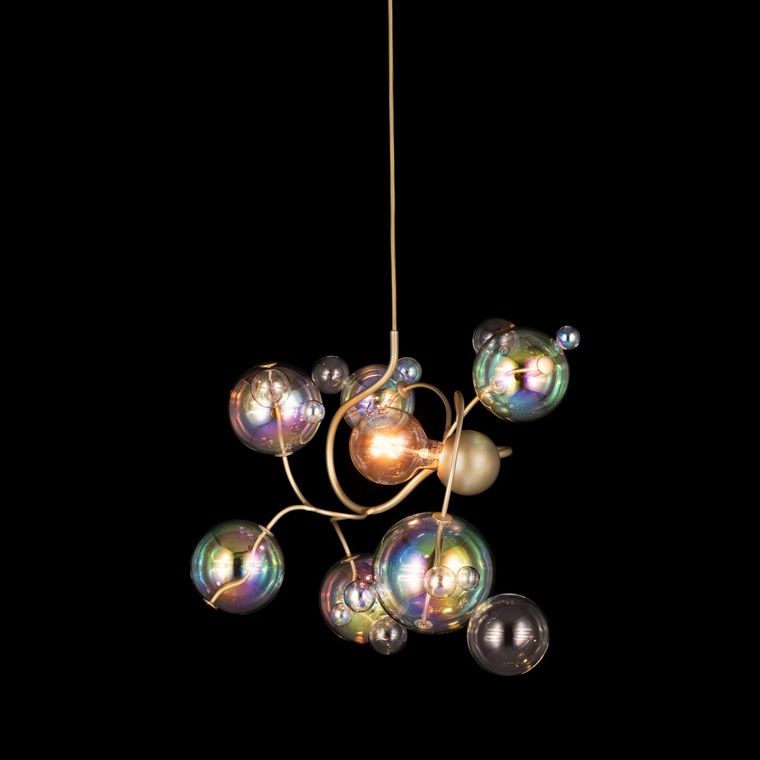 BUBSH50GSF Bubbles  gold satin/multicolor// подвесной E27 1х40  х   
