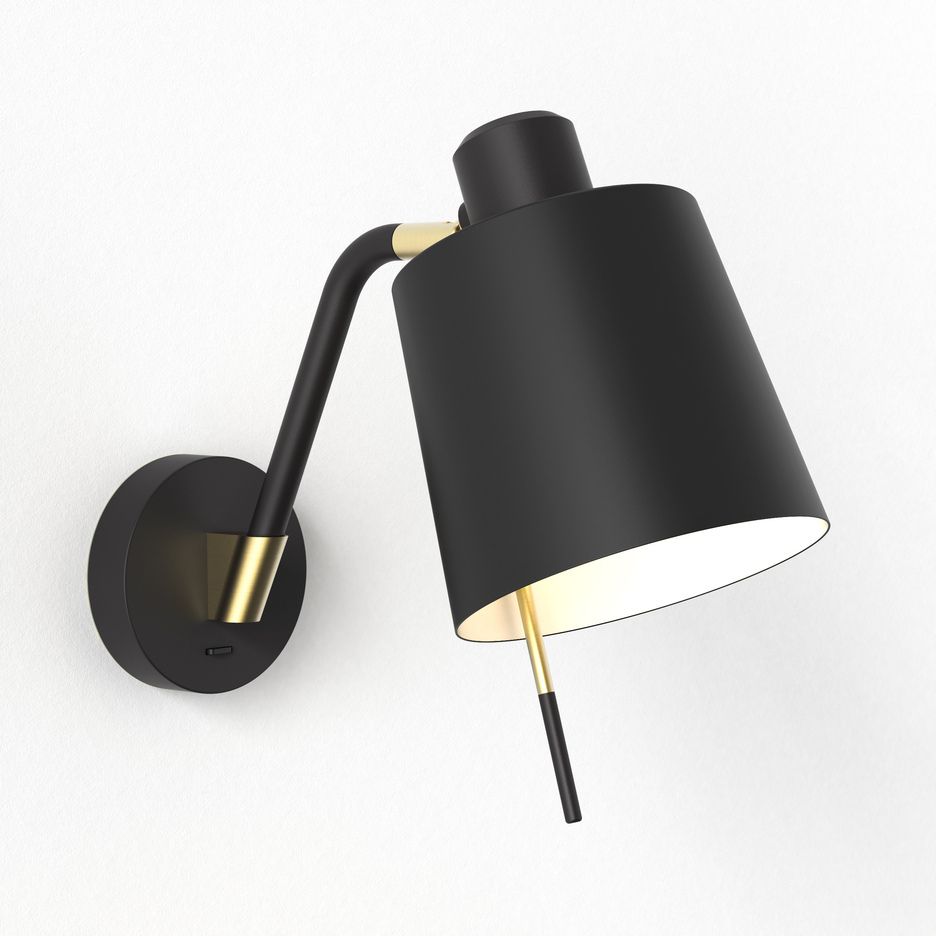 1441013+5013024 EDWARD  Matt Black / Matt Gold/Matt Black// настенный E27 1х12  х   