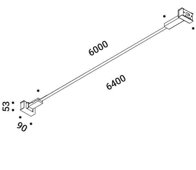 1A05804 INFINITO 6 matt black/// подвесной LED 1х45  х   