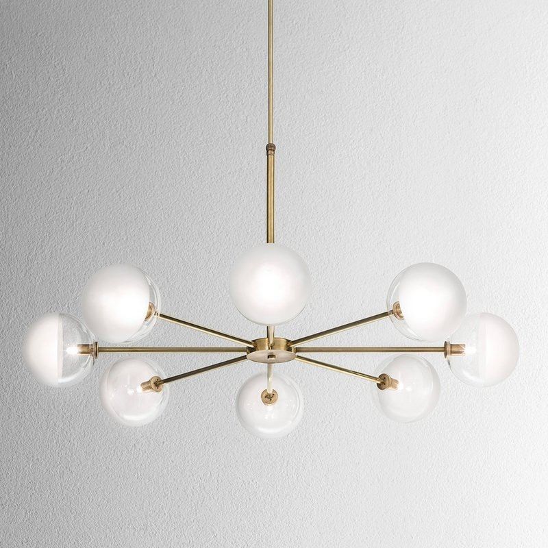 275.08.ONT MOLECOLA Brass/Crystals clear and frosted// подвесной G9 LED 8х5  х   