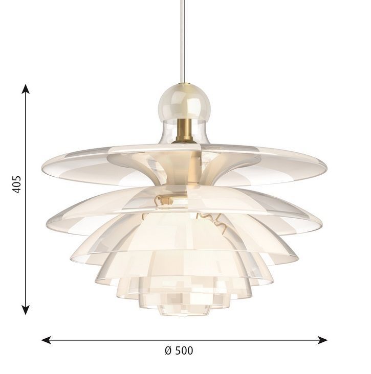 5741104613 PH SEPTIMA brass/clear// подвесной E27 1х28  х   