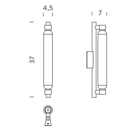 ROC LNW 31 LA ROCHE BLACK/WHITE// настенный LED 1х8  х   