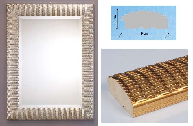 466RMA468/466 rett 48x68/64x84 Зеркало, silver foil, дерево/стекло, 64х84х3,5 см   
