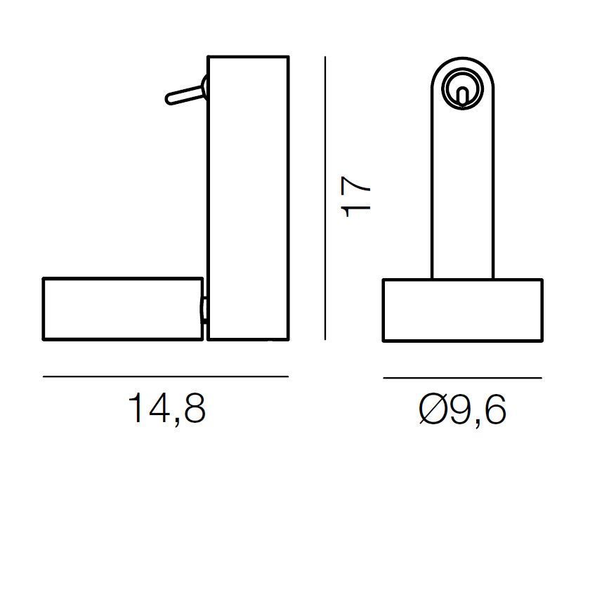 1455/AN TOGGLE ANTRACITE/ANTRACITE// настенный LED 1х4  х   