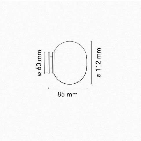 F4194009 MINI GLO-BALL MIRROR/WHITE// светильник настенно-потолочный G9 1х25  х   