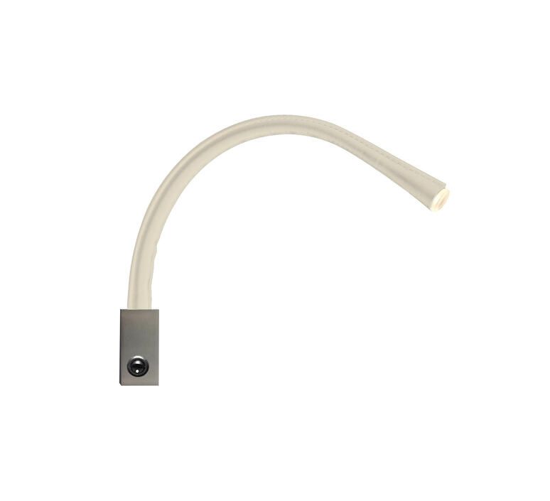 ACAM.000891  FLEXILED SATIN NICKEL/IVORY LEATHER// настенный LED 1х3  х   