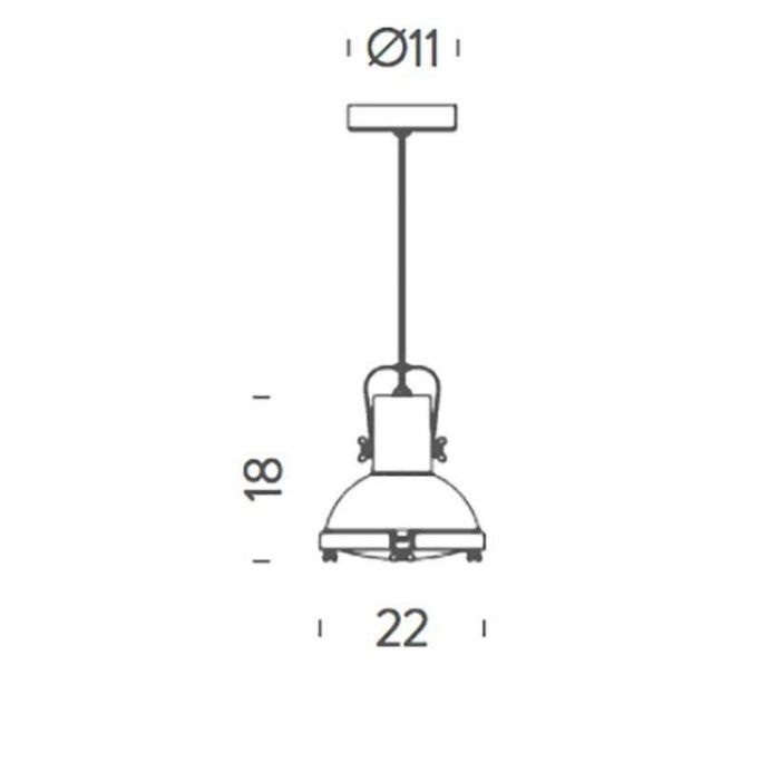 PRP FMW 51 PROJECTEUR 165 moka/// подвесной E27 1х23  х   