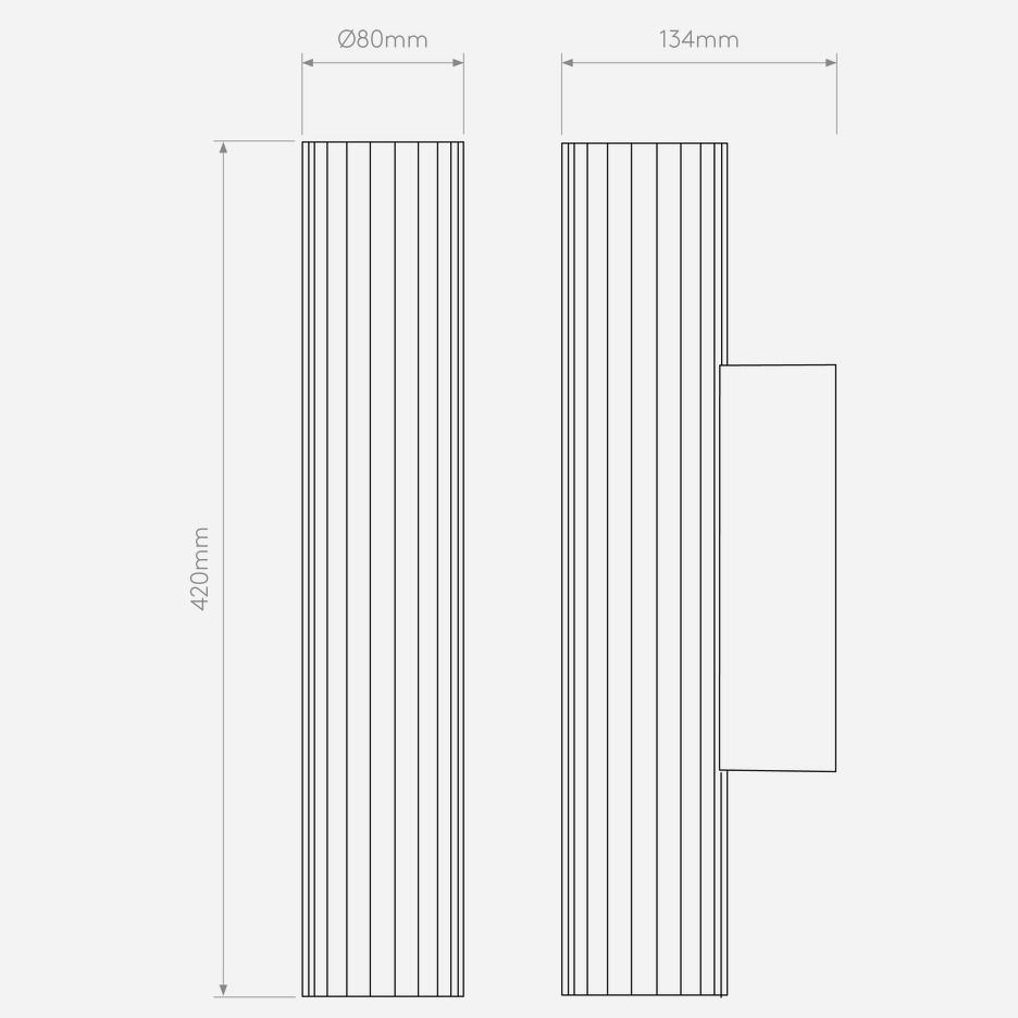 1409055 IO 420 polished chrome/clear// настенный LED 1х6.5  х   