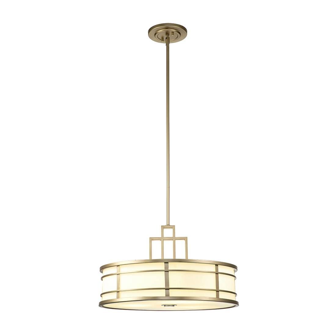 FE-FUSION-P-L-PNBR FUSION Painted Natural Brass/Opal glass//матовый подвесной E27 3х60  х   