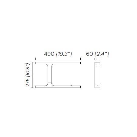 ACAM.004050 BEAM DARK ORANGE/// настольный LED 2х4  х   