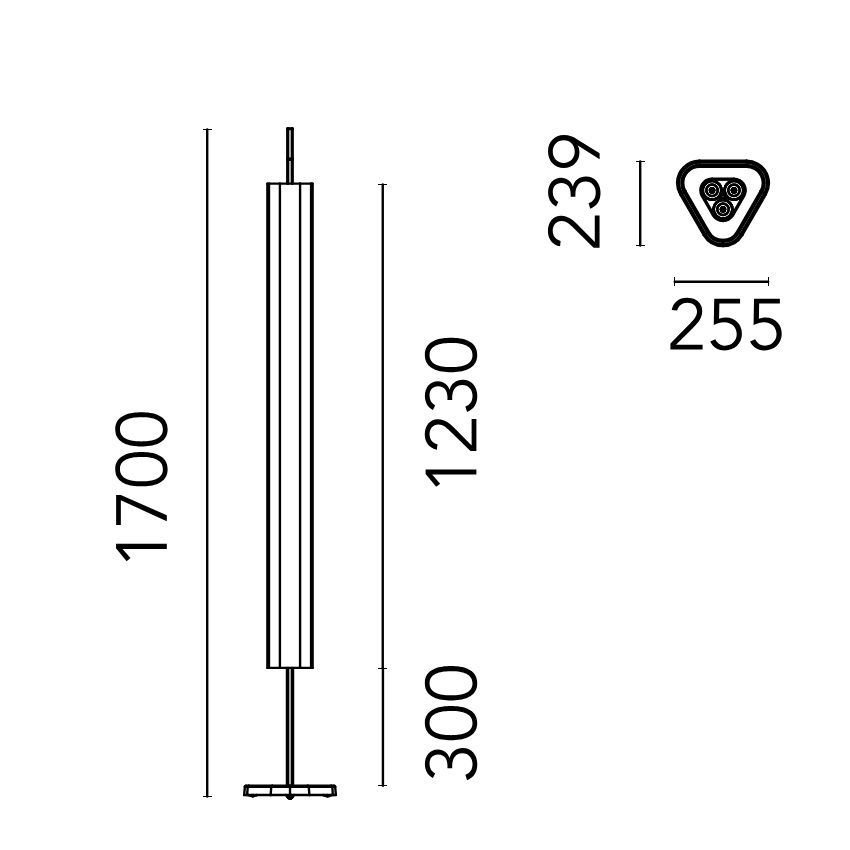 05.4385.GY EMI BLACK/DARK GREEN// напольный LED 1х42.7  х   