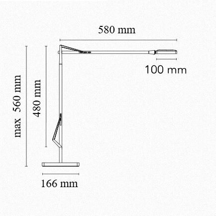 F3311030 KELVIN LED black/// настольный LED 1х8  х   