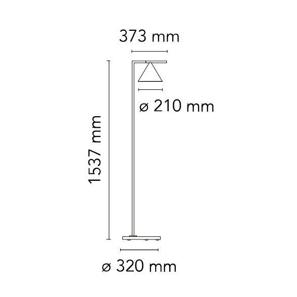 F1530059 CAPITAN FLINT white marble/brushed brass//white напольный LED 1х20  х   