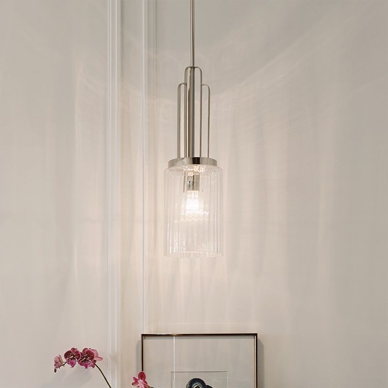QN-KIMROSE-MP-PN KIMROSE Polished Nickel /Clear// подвесной E27 1х60  х   