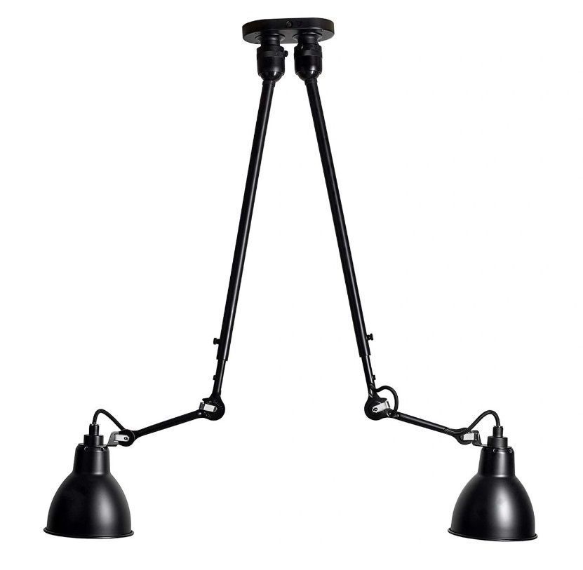 302 DOUBLE BL-BRASS LA LAMPE GRAS black/brass потолочный E14 2х11  х   