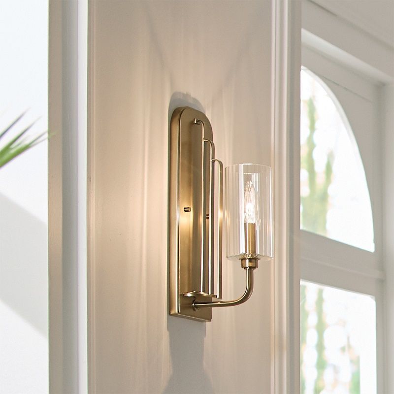 QN-KIMROSE1-BNB KIMROSE Brushed Natural Brass /Clear// настенный E14 1х40  х   