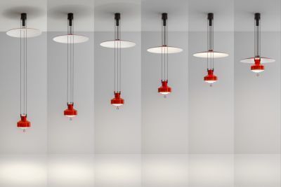 9310 SALISCENDI 1957 RED/WHITE// подвесной LED 1х36  х   