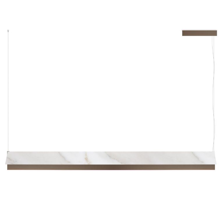 ACAM.004224 FLY BRUSHED BRONZE/WHITE MARBLE PRINT//Белый мрамор подвесной LED 2х23  х   