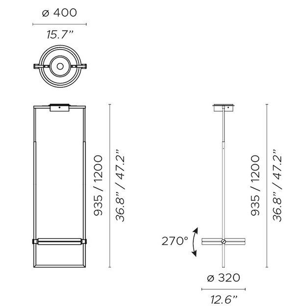 ACAM.002146 DORIAN black nickel/mirror// потолочный LED 1х17  х   