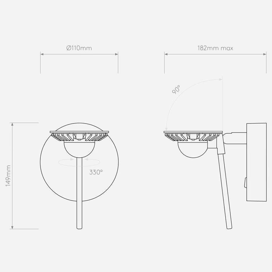 1444003+5018054 MIURA Matt gold/Matt gold// настенный LED 1х7.5  х   