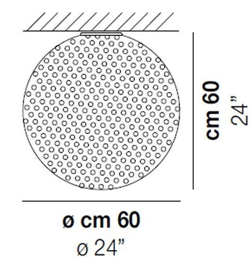 RINA PL 60 BC NI RINA nickel /white murrina потолочный E27 3х75  х   