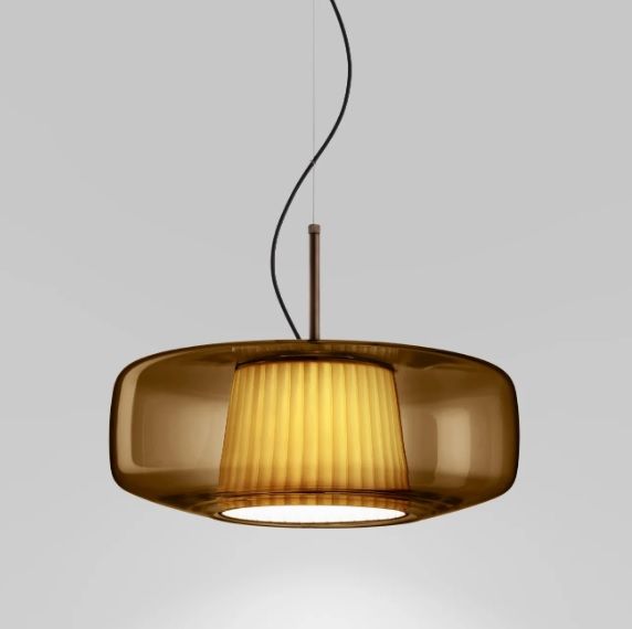 PLISSE' SPG TB/PS BR2 3000 DIM2  MATT BRONZE/TOBACCO// подвесной LED 1х12  х   