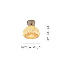 DIAMANTE FA AM NI  nickel/amber// потолочный G9 1х60  х   