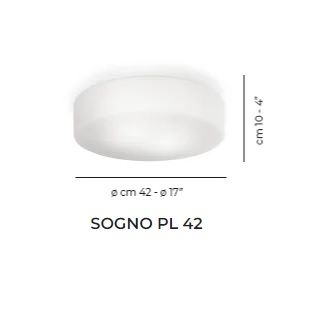 SOGNO PP42 BC/ST BC  WHITE/WHITE// потолочный E27 2х77  х   