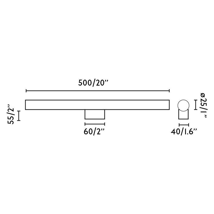 63552 CALMA white/opal white// настенный LED 1х7  х   