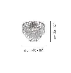 GIOGALI PL35 CR  chrom/clear потолочный E14 2х77  х   