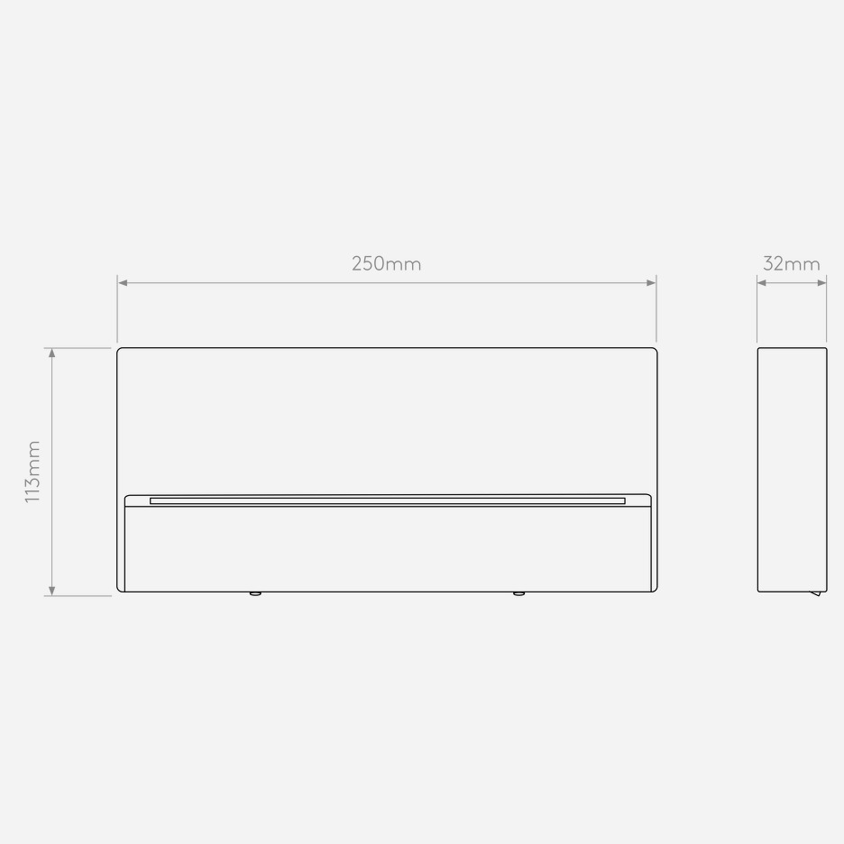 1466002  MORI 250 Textured Black/// настенный LED 3000/4000K CRI80 1х8.1  х   