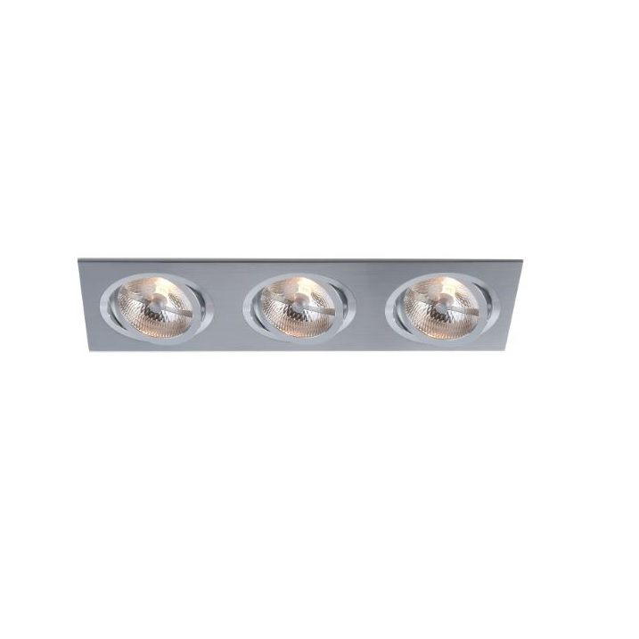 3052 ALUMINIO PLATA alluminium/// встраиваемый QR111 3х100  х   